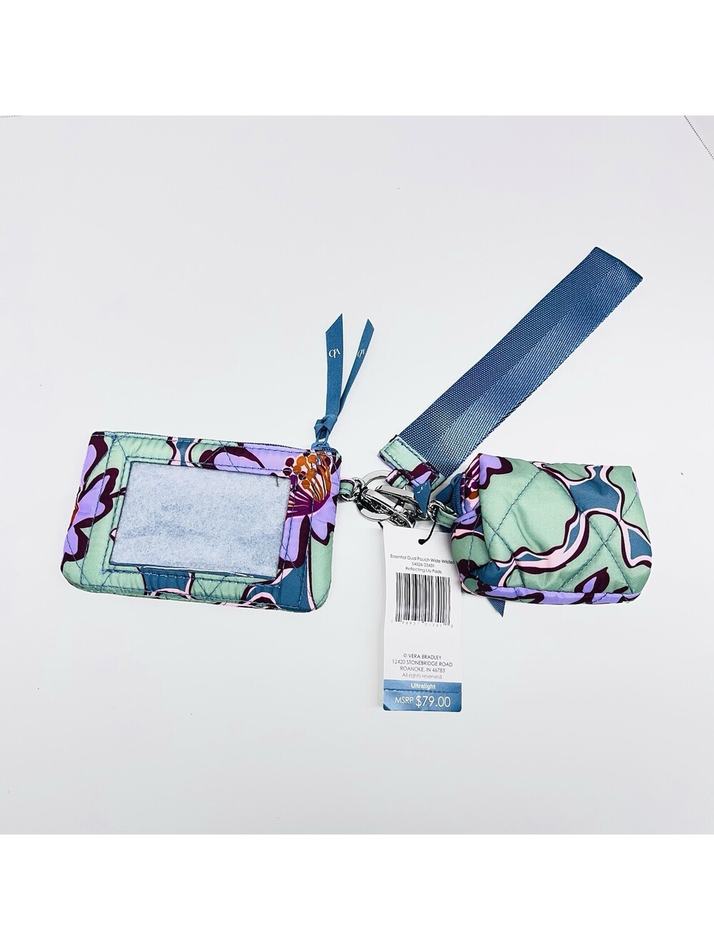 Vera Bradley Outlet Essential Dual Pouch Wide Wristlet actual Lilly Pads